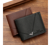 Carteras cortas de PU de cuero casual para hombres con múltiples ranuras para tarjetas,billetera bifold,soporte para tar