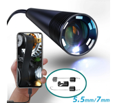 Endoscopio de cámara de inspección con sonda móvil de 5 mm y 7 mm para teléfonos inteligentes Android y automóviles, cám