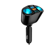 Cargador de coche QC3.0 de 120W, adaptador de energía dual USB 12V/24V con enchufe para encendedor de cigarrillos y carg