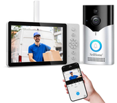 SriHome SH054-DH002 sistema de videoportero inalámbrico HD de 4MP WiFi cámara de timbre con un ángulo de visión de 120°
