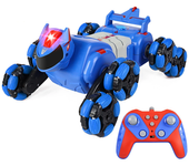 JC015 4WD RC Coche Robot Perro Música Luz Truco Control Remoto Coche todo Terreno Juguetes de Control para Niños Regalos