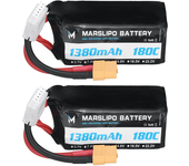 Batería Lipo MARSLIPO 14.8V 1380mAh 180C 4S con conector XT60 para el dron de carreras GEPRC Cinebot30 HD Darwinfpv Cine