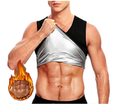 TENGOO Chaleco Sauna Modelador de Hombres con Control Térmico y Reducción de la Barriga, Camiseta de Compresión para Gim