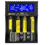 Cargador de batería HTRC CH4 Li-ion Li-fe Ni-MH Ni-CD Smart Fast Charger para pilas 18650 26650 6F22 9V AA AAA 16340 145