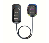 Cargador USB de coche multifuncional de 66W,carga rápida super rápida,cargador de coche trasero de múltiples orificios,c