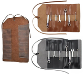 Bolsa de herramienta enrollable de cuero portátil Cortador de hardware multifuncional Almacenamiento de llave en bolsa d