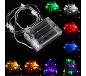 Cadena de luces de hadas con forma de estrellas de 30 LED y alimentada por batería de 3M para decoración de Navidad y fi