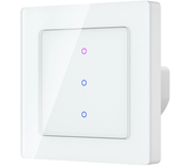 Interruptor de luz WiFi inteligente Tuya de 1/2/3 bandas con panel de vidrio templado,función de programación y automati