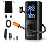 Inflador de neumáticos Andeman Portable Air Compressor, bomba de aire portátil de 150PSI y 8000mAh, 4 veces más rápido,