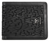 BULLCAPTAIN Cartera de cuero genuino para hombre,clip de efectivo casual de negocios,multifuncional,RFID,antimanético,co
