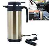 IPRee Calentador de agua portátil de 12V/24V para coche y camión de 1200ml,tetera con apagado automático y ebullición rá