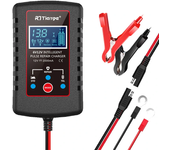 Cargador de baterías automático inteligente para motocicletas RJtianye con una pinza de 2 m para baterías de plomo-ácido