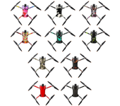 Pegatinas de PVC impermeables Sunnylife para proteger el cuerpo del dron y el protector del control remoto para DJI Mini