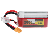 Batería LiPo ZOP POWER 11.1V 2000mAh 95C 3S con enchufe XT60 y conector T Adapter para RC Drone