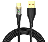 Cable USB-A a Tipo C 6A 120W Carga rápida Transmisión de datos Línea de núcleo de cobre 1M/2M Largo para iPhone 16 15 15