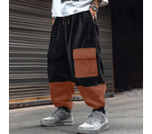 Pantalones cómodos de pana para hombre INCERUN,de color contrastante,estilo casual,pantalones harem con cintura elástica