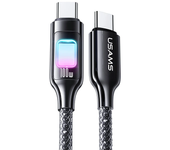 USAMS SJ750 Cable Tipo-C a Tipo-C 100W PD Carga Rápida Transmisión de Datos Núcleo de Cobre Estañado Línea de 1.2M de La