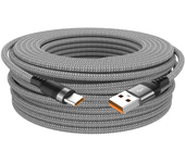 Cable de extensión trenzado MC-S017 6A USB-A a Tipo C de carga rápida y transmisión de datos con núcleo de cobre de 1M /