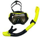 Conjunto de gafas de buceo y tubo con gafas de natación, correa ajustable para equipo de natación para mujeres hombres a