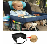 Mesa organizadora de juguetes para niños en el coche, tablero de dibujo, asiento seguro, bandeja con portavasos, organiz