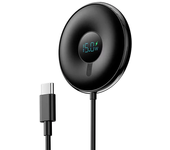MENSAJE ES-WC10 15W Pantalla Digital Cargador Inalámbrico Magnético Base de Carga Inalámbrica Rápida para Smartphones pa