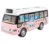 Coche de juguete de inercia para niños Autobús de la ciudad Modelo de autobús escolar con sonido,luz,música y puertas ab