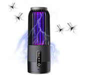 Lámpara para mosquitos solar y recargable por USB con temporizador ajustable de 2/4/6 horas, anillo de suspensión plegab