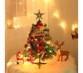 Árbol de Navidad con luces LED de 50 cm Árbol de Navidad con adornos colgantes Decoraciones de estrella Decoraciones de