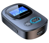 Adaptador receptor transmisor Bluetooth 2 en 1 con adaptador de audio de pantalla HD Bluetooth 5.3 receptor para automóv