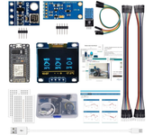 Kit de estación meteorológica ESP8266 AOQDQDQD con sensor de temperatura humedad presión atmosférica sensor de luz y pan