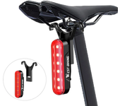 Luz trasera de bicicleta con sensor de freno láser WEST BIKING IPX5 a prueba de agua 450mAH carga USB para seguridad en