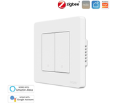 MoesHouse Tuya Smart Zigbee3.0 Interruptor de botón 2Gang Control Remoto de Vida Inteligente APP Función de Control de T