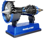Modelo de motor turbofan Trent 900 de 12 cm NIKOLATOY,adornos de escritorio,juguetes de descubrimiento científico
