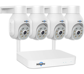 Hiseeu 8WK-4HD403 Sistema de cámara de vigilancia de video CCTV inalámbrica WiFi 3MP para exteriores con protección de s