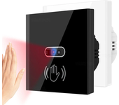 Interruptor de luz inteligente IR montado en la pared con sensor infrarrojo de onda, no requiere contacto, panel de vidr