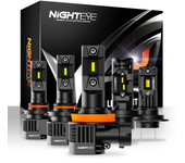 NightEye Auto Lighting A315-S10 2PCS 6500K Bombillas blancas LED para faros delanteros de coche 22000LM/Par Faro frontal
