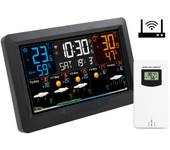Reloj meteorológico inteligente Tuya Smart WiFi con conectividad TuyaSmart. Monitor de temperatura y humedad interior y