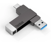 Lenovo Thinkplus BU100 Tipo-C y USB3.2 Memoria USB 512GB/256GB/128GB/64GB Pendrive de Alta Velocidad Disco U Móvil Rotat