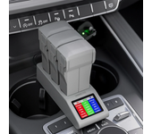 STARTRC 3 en 1 Hub de carga rápida inteligente Cargador de batería para automóvil Pantalla LED Pantalla digital Estación