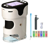 Microscopio digital portátil de mano con trípode, aumento de 1000X, microscopio digital HD con tarjeta de memoria de 32G