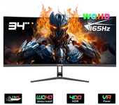 FYHXele monitor de 34 pulgadas 165Hz VA WQHD pantalla de escritorio amplia 21:9 pantalla LED para gamer computadora 1500