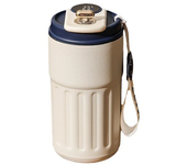 Botella termo de acero inoxidable con capacidad de 450 ml y pantalla de temperatura. Taza térmica portátil de café para