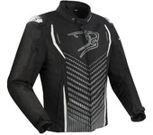 Bering Gang chaqueta textil impermeable para motocicletas - Negro Gris Blanco (2XL)