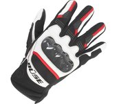 Büse Safe Ride Guantes de motocross para mujer - Blanco Rojo (S M)