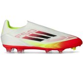 Adidas - Bota de fútbol F50 League LL FG/MG, Unisex, White-Core BlackSolar Yellow, 10,5 UK