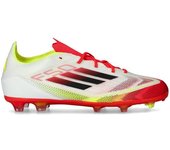 Adidas - Bota de fútbol F50 Elite FG Niño, Unisex, White-Core Black-Solar Yellow, 5,5 UK
