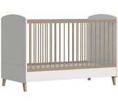 ID Kids Cuna evolutiva con colchón blanco y madera 70x140 cm