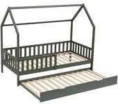 Happy Garden Cama cabaña nido extraíble para niños 190x90cm verde