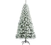 Dmora Árbol de navidad artificial cubierto de nieve 240 cm