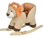 Homcom Caballito balancín para bebés marrón 68 x 35 x 50 cm